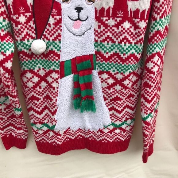 Jolly Sweaters Womens Vintage Christmas Red/White/Greem Sweater Medium - Picture 3 of 6